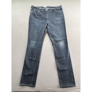 Pure Collection Jeans Womens 14 Dark Wash Stretch Straight Leg Cotton Blend